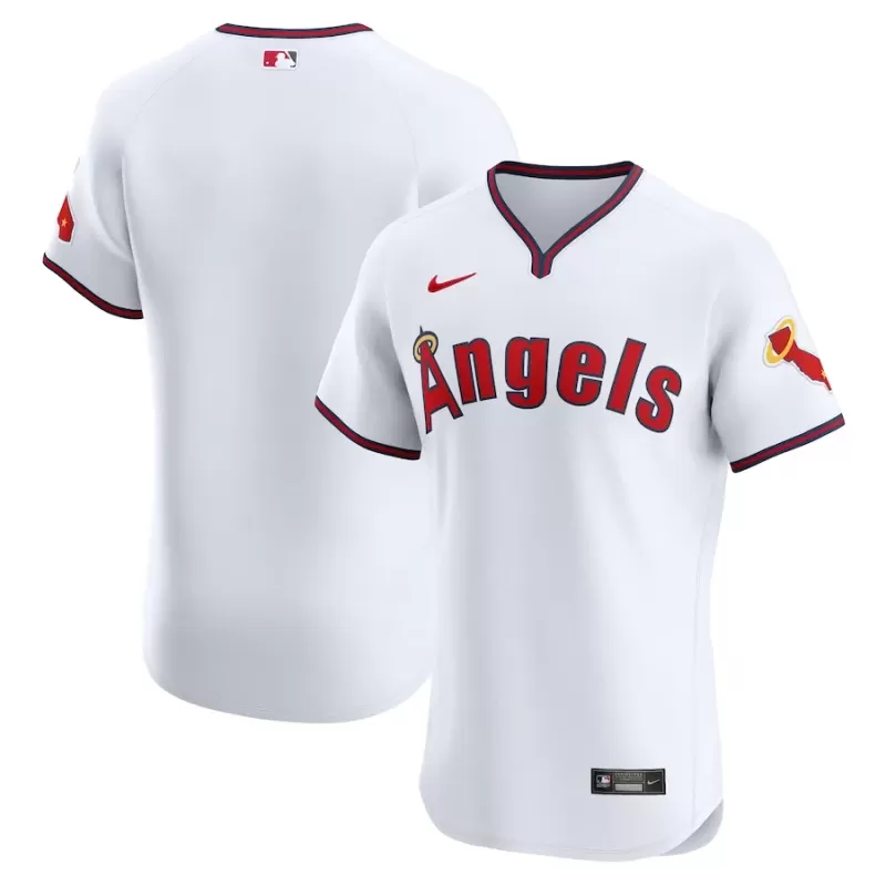 Men's Los Angeles Angels Nike White Alternate Vapor Premier Elite Patch Jersey Men's Los Angeles Angels Nike White Alternate Vapor Premier Elite Patch Jersey