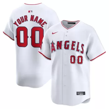 Men's Los Angeles Angels Nike White Home Limited Custom Jersey Men's Los Angeles Angels Nike White Home Limited Custom Jersey