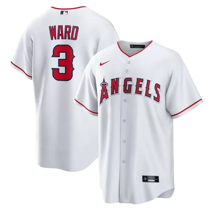 Men's Los Angeles Angels Taylor Ward Nike White Home Replica Jersey Men's Los Angeles Angels Taylor Ward Nike White Home Replica Jersey