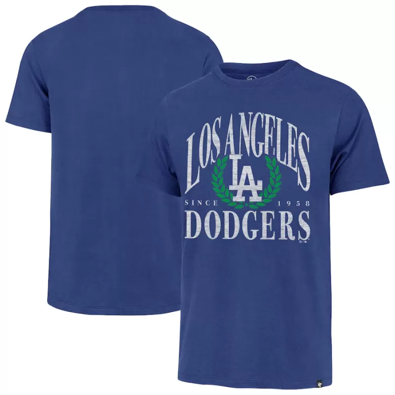 Men's Los Angeles Dodgers '47 Royal Pitchout Franklin T-Shirt Men's Los Angeles Dodgers '47 Royal Pitchout Franklin T-Shirt