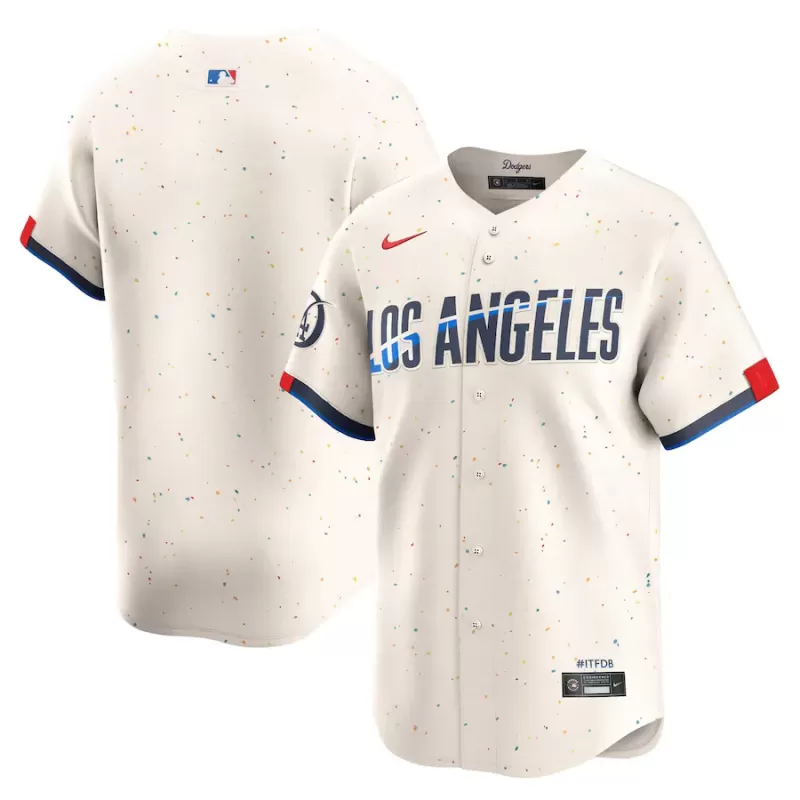 Men's Los Angeles Dodgers Nike Cream 2024 City Connect Limited Jersey Men's Los Angeles Dodgers Nike Cream 2024 City Connect Limited Jersey