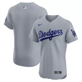 Men's Los Angeles Dodgers Nike Gray Alternate Vapor Premier Elite Patch Jersey Men's Los Angeles Dodgers Nike Gray Alternate Vapor Premier Elite Patch Jersey