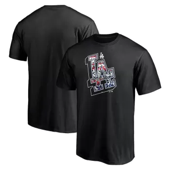 Men's Los Angeles Dodgers Black Hometown Collection Tag T-Shirt