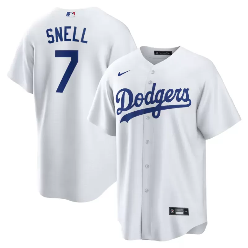 Men's Los Angeles Dodgers Blake Snell Nike White Home Replica Player Jersey Men's Los Angeles Dodgers Blake Snell Nike White Home Replica Player Jersey