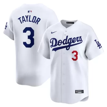 Men's Los Angeles Dodgers Chris Taylor Nike White Home Limited Player Jersey Men's Los Angeles Dodgers Chris Taylor Nike White Home Limited Player Jersey