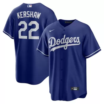 Men's Los Angeles Dodgers Clayton Kershaw Nike Royal Big & Tall Alternate Replica Player Jersey Men's Los Angeles Dodgers Clayton Kershaw Nike Royal Big & Tall Alternate Replica Player Jersey