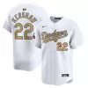 Men's Los Angeles Dodgers Clayton Kershaw Nike White 2025 Gold Collection Limited Jersey Men's Los Angeles Dodgers Clayton Kershaw Nike White 2025 Gold Collection Limited Jersey