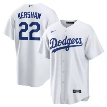 Men's Los Angeles Dodgers Clayton Kershaw Nike White Home Replica Player Name Jersey Men's Los Angeles Dodgers Clayton Kershaw Nike White Home Replica Player Name Jersey
