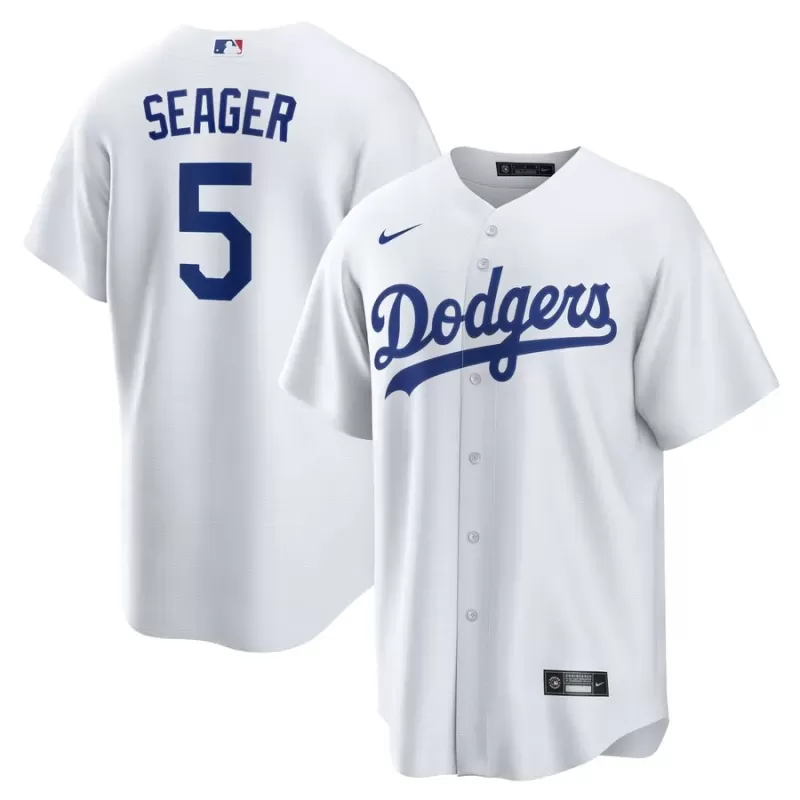 Men's Los Angeles Dodgers Corey Seager Nike White Home Replica Player Name Jersey Men's Los Angeles Dodgers Corey Seager Nike White Home Replica Player Name Jersey
