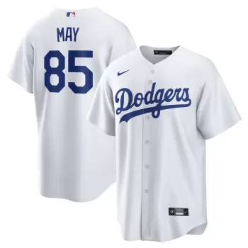 Men's Los Angeles Dodgers Dustin May Nike White Home Replica Jersey Men's Los Angeles Dodgers Dustin May Nike White Home Replica Jersey