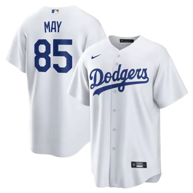 Men's Los Angeles Dodgers Dustin May Nike White Home Replica Jersey Men's Los Angeles Dodgers Dustin May Nike White Home Replica Jersey