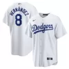 Men's Los Angeles Dodgers Enrique Hernandez Nike White Home Replica Jersey Men's Los Angeles Dodgers Enrique Hernandez Nike White Home Replica Jersey