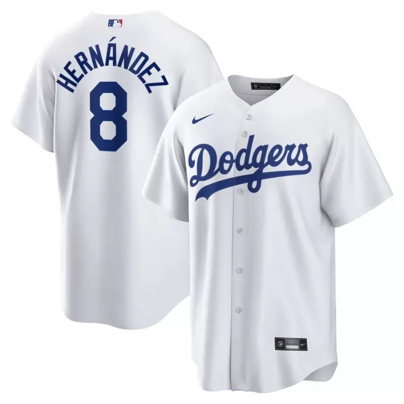 Men's Los Angeles Dodgers Enrique Hernandez Nike White Home Replica Player Jersey Men's Los Angeles Dodgers Enrique Hernandez Nike White Home Replica Player Jersey