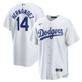 Men's Los Angeles Dodgers Enrique Hernandez Nike White Home Replica Player Name Jersey Men's Los Angeles Dodgers Enrique Hernandez Nike White Home Replica Player Name Jersey