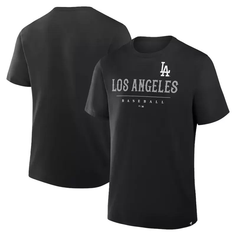 Men's Los Angeles Dodgers Fanatics Black Color Pop Legacy Clubhouse T-Shirt Men's Los Angeles Dodgers Fanatics Black Color Pop Legacy Clubhouse T-Shirt