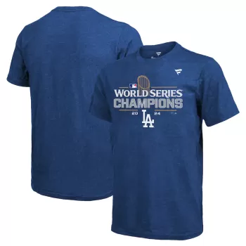 Men's Los Angeles Dodgers Fanatics Royal 2024 World Series Champions Locker Room Jersey Tri-Blend T-Shirt Men's Los Angeles Dodgers Fanatics Royal 2024 World Series Champions Locker Room Jersey Tri-Blend T-Shirt