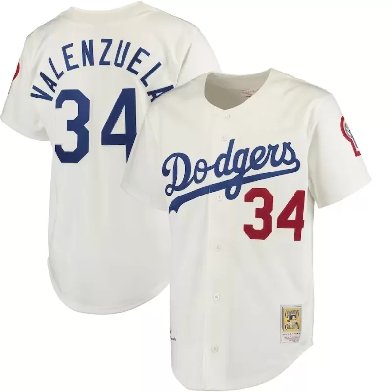 Men's Los Angeles Dodgers Fernando Valenzuela Mitchell & Ness Gray Authentic Jersey Men's Los Angeles Dodgers Fernando Valenzuela Mitchell & Ness Gray Authentic Jersey