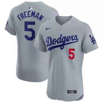 Men's Los Angeles Dodgers Freddie Freeman Nike Gray Alternate Elite Player Jersey Men's Los Angeles Dodgers Freddie Freeman Nike Gray Alternate Elite Player Jersey