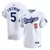 Men's Los Angeles Dodgers Freddie Freeman Nike White 2024 World Series Champions Home Limited Player Jersey Men's Los Angeles Dodgers Freddie Freeman Nike White 2024 World Series Champions Home Limited Player Jersey