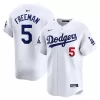 Men's Los Angeles Dodgers Freddie Freeman Nike White 2024 World Series Champions Home Limited Player Jersey Men's Los Angeles Dodgers Freddie Freeman Nike White 2024 World Series Champions Home Limited Player Jersey