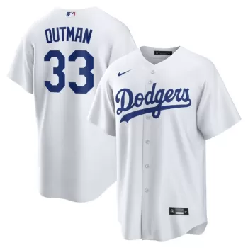 Men's Los Angeles Dodgers James Outman Nike White Replica Player Jersey Men's Los Angeles Dodgers James Outman Nike White Replica Player Jersey