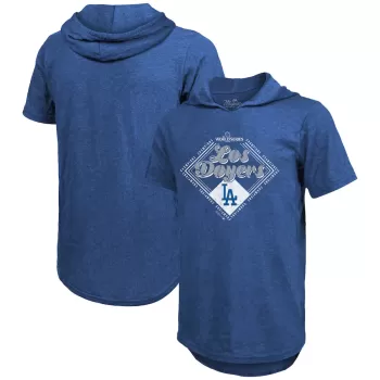 Men's Los Angeles Dodgers Majestic Threads Royal 2024 World Series Champions Tri-Blend Hoodie T-Shirt Men's Los Angeles Dodgers Majestic Threads Royal 2024 World Series Champions Tri-Blend Hoodie T-Shirt