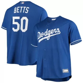 Men's Los Angeles Dodgers Mookie Betts Majestic Royal Big & Tall Replica Player Jersey Men's Los Angeles Dodgers Mookie Betts Majestic Royal Big & Tall Replica Player Jersey