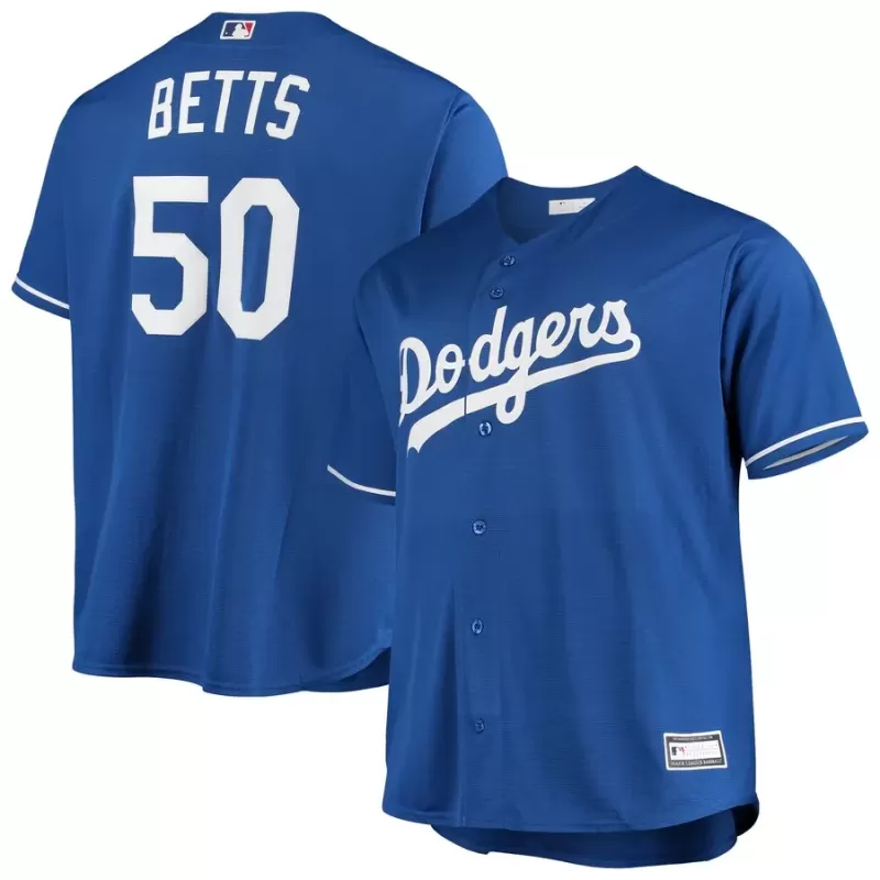 Men's Los Angeles Dodgers Mookie Betts Majestic Royal Big & Tall Replica Player Jersey Men's Los Angeles Dodgers Mookie Betts Majestic Royal Big & Tall Replica Player Jersey