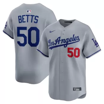 Men's Los Angeles Dodgers Mookie Betts Nike Gray Road Limited Player Jersey