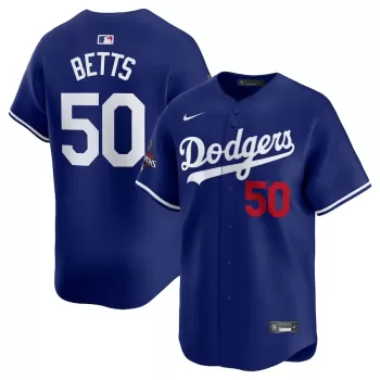 Men's Los Angeles Dodgers Mookie Betts Nike Royal 2024 World Series Champions Alternate Limited Player Jersey Men's Los Angeles Dodgers Mookie Betts Nike Royal 2024 World Series Champions Alternate Limited Player Jersey