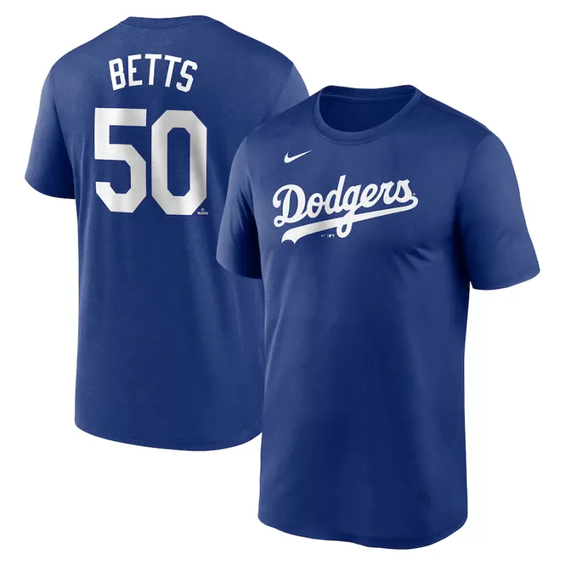 Men's Los Angeles Dodgers Mookie Betts Nike Royal Legend Name & Number Performance T-Shirt Men's Los Angeles Dodgers Mookie Betts Nike Royal Legend Name & Number Performance T-Shirt
