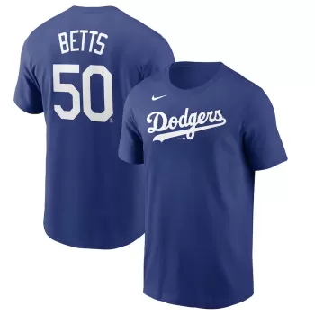 Men's Los Angeles Dodgers Mookie Betts Nike Royal Name & Number T-Shirt Men's Los Angeles Dodgers Mookie Betts Nike Royal Name & Number T-Shirt