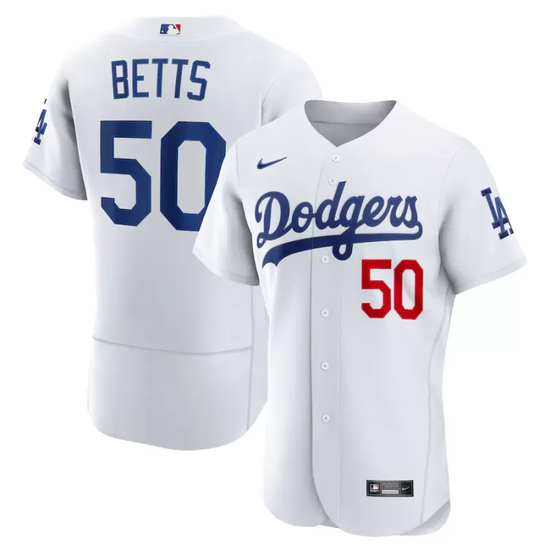 Men's Los Angeles Dodgers Mookie Betts Nike White Home Authentic Player Jersey Men's Los Angeles Dodgers Mookie Betts Nike White Home Authentic Player Jersey