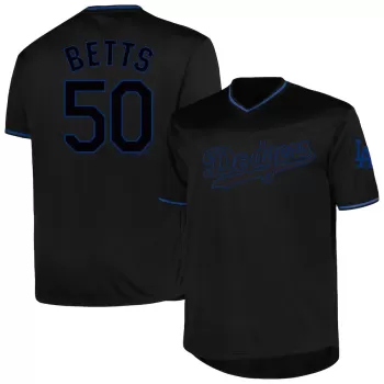Men's Los Angeles Dodgers Mookie Betts Profile Black Big & Tall Pop Fashion Player Jersey Men's Los Angeles Dodgers Mookie Betts Profile Black Big & Tall Pop Fashion Player Jersey