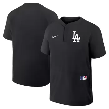 Men's Los Angeles Dodgers Nike Black Authentic Collection Raglan Short Sleeve Windshirt Men's Los Angeles Dodgers Nike Black Authentic Collection Raglan Short Sleeve Windshirt
