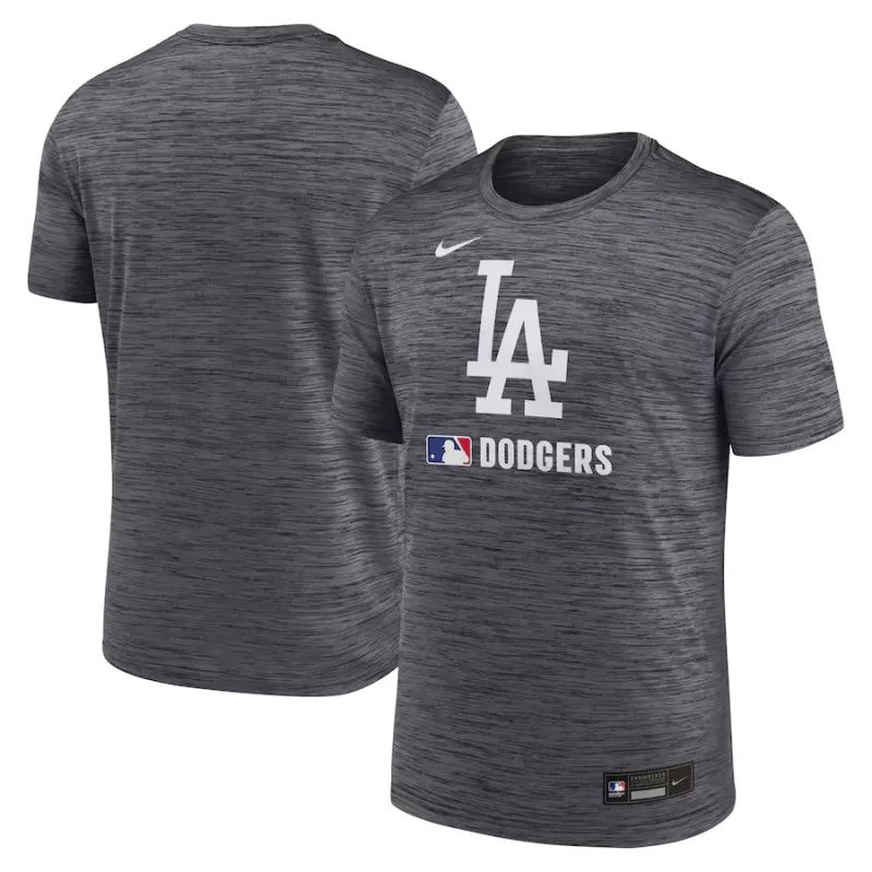 Men's Los Angeles Dodgers Nike Black Authentic Collection Velocity Performance Practice T-Shirt Men's Los Angeles Dodgers Nike Black Authentic Collection Velocity Performance Practice T-Shirt