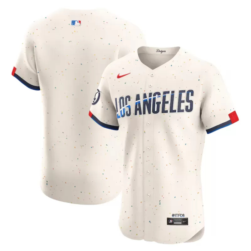 Men's Los Angeles Dodgers Nike Cream City Connect Elite Jersey Men's Los Angeles Dodgers Nike Cream City Connect Elite Jersey