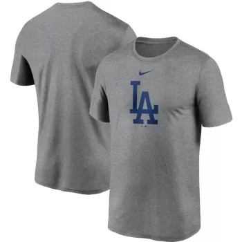 Men's Los Angeles Dodgers Nike Gray Large Logo Legend Performance T-Shirt Men's Los Angeles Dodgers Nike Gray Large Logo Legend Performance T-Shirt