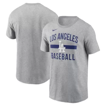 Men's Los Angeles Dodgers Nike Heather Gray Arched T-Shirt Men's Los Angeles Dodgers Nike Heather Gray Arched T-Shirt