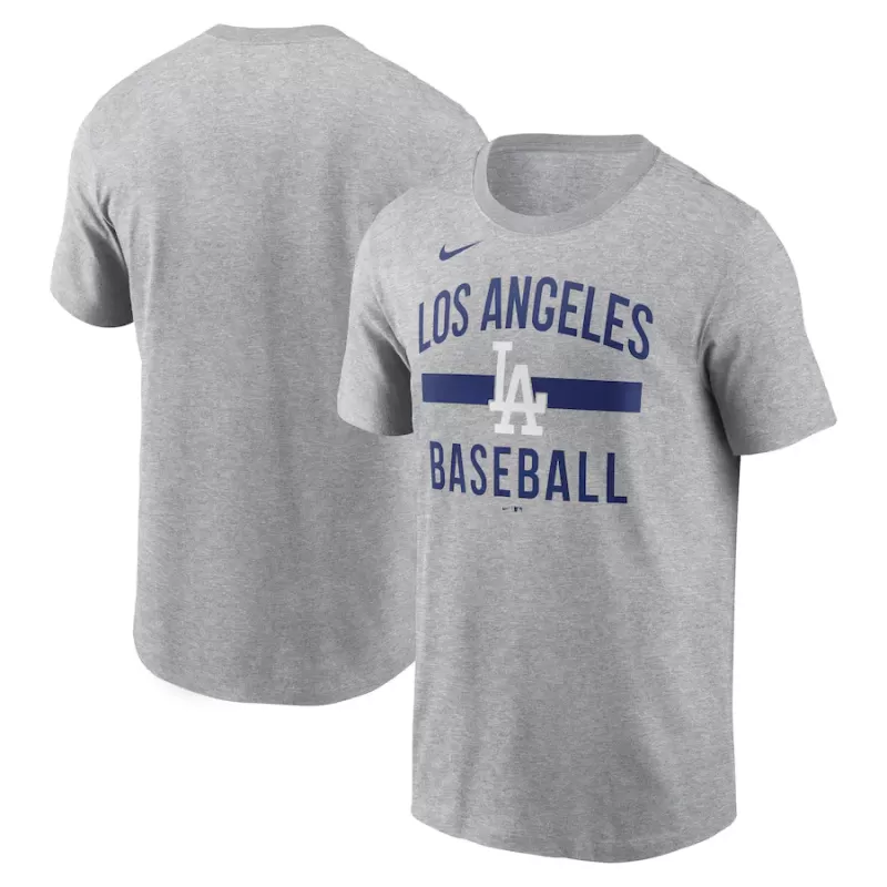 Men's Los Angeles Dodgers Nike Heather Gray Arched T-Shirt Men's Los Angeles Dodgers Nike Heather Gray Arched T-Shirt