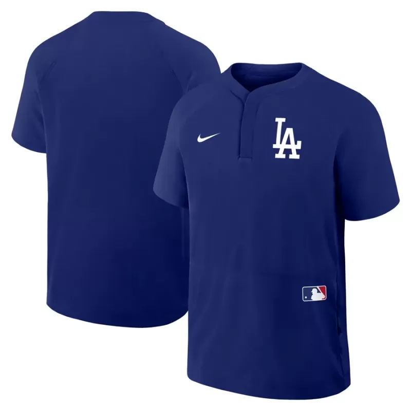 Men's Los Angeles Dodgers Nike Royal Authentic Collection Raglan Short Sleeve Windshirt Men's Los Angeles Dodgers Nike Royal Authentic Collection Raglan Short Sleeve Windshirt