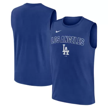 Men's Los Angeles Dodgers Nike Royal Knockout Performance Muscle Tank Top Men's Los Angeles Dodgers Nike Royal Knockout Performance Muscle Tank Top