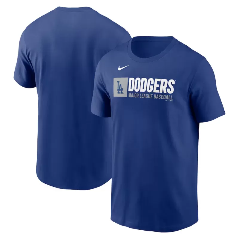Men's Los Angeles Dodgers Nike Royal Team Block T-Shirt Men's Los Angeles Dodgers Nike Royal Team Block T-Shirt