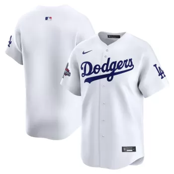 Men's Los Angeles Dodgers Nike White 2024 World Series Champions Home Limited Jersey Men's Los Angeles Dodgers Nike White 2024 World Series Champions Home Limited Jersey