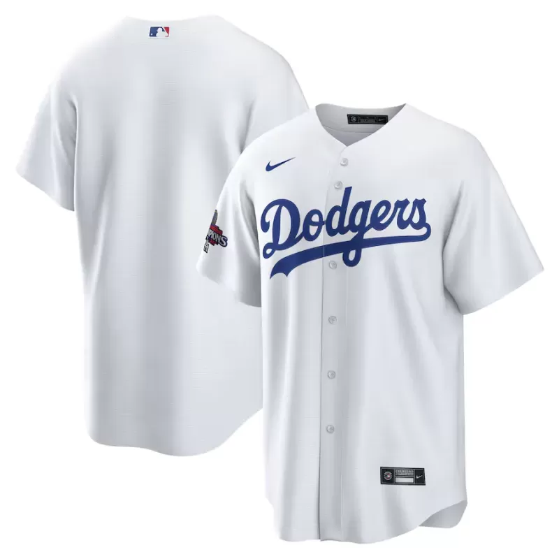 Men's Los Angeles Dodgers Nike White 2024 World Series Champions Home Replica Jersey Men's Los Angeles Dodgers Nike White 2024 World Series Champions Home Replica Jersey