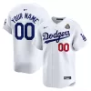 Men's Los Angeles Dodgers Nike White 2024 World Series Home Custom Limited Jersey Men's Los Angeles Dodgers Nike White 2024 World Series Home Custom Limited Jersey