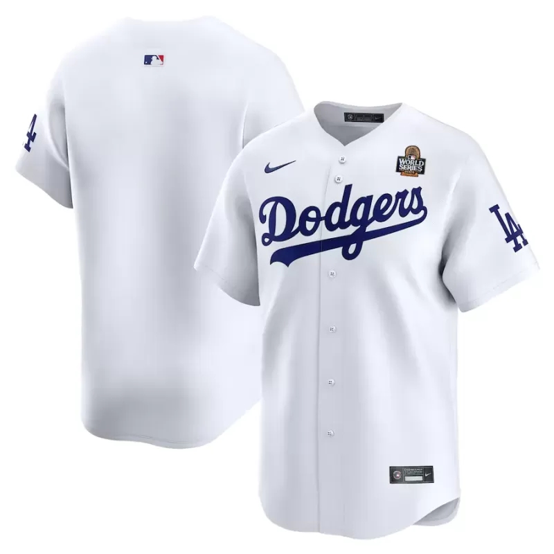 Men's Los Angeles Dodgers Nike White 2024 World Series Home Limited Jersey Men's Los Angeles Dodgers Nike White 2024 World Series Home Limited Jersey