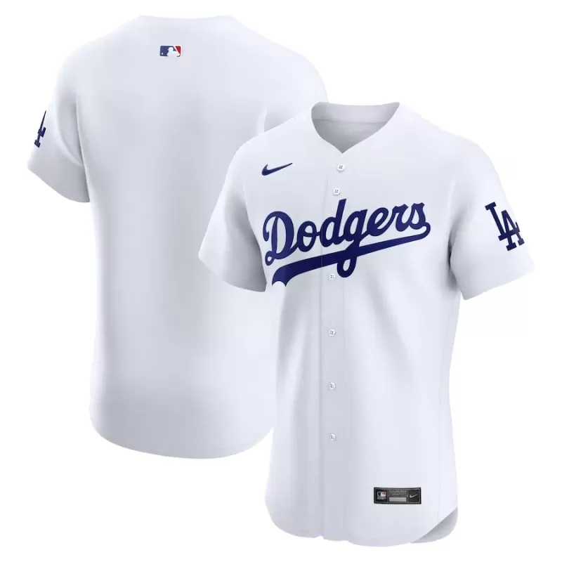 Men's Los Angeles Dodgers Nike White Home Elite Jersey Men's Los Angeles Dodgers Nike White Home Elite Jersey