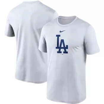 Men's Los Angeles Dodgers Nike White Large Logo Legend Performance T-Shirt Men's Los Angeles Dodgers Nike White Large Logo Legend Performance T-Shirt