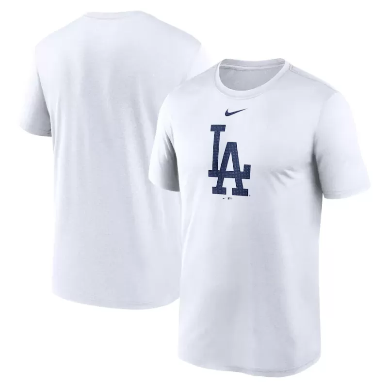 Men's Los Angeles Dodgers Nike White Legend Fuse Large Logo Performance T-Shirt Men's Los Angeles Dodgers Nike White Legend Fuse Large Logo Performance T-Shirt